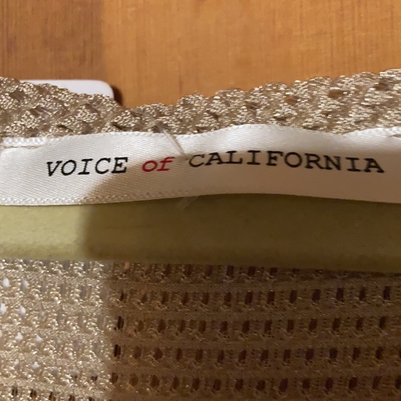 Tan high/ low dress/tunic with sparkles on the front. Super chic & comfortable. - Picture 2 of 4